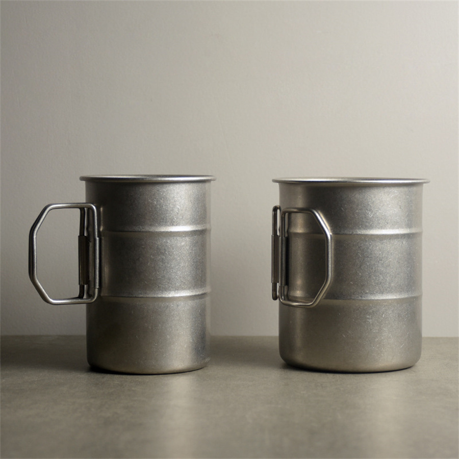 Coffee Tea And Sugar Canister Set - Vintage Outdoor Camping Cup Folding Portable