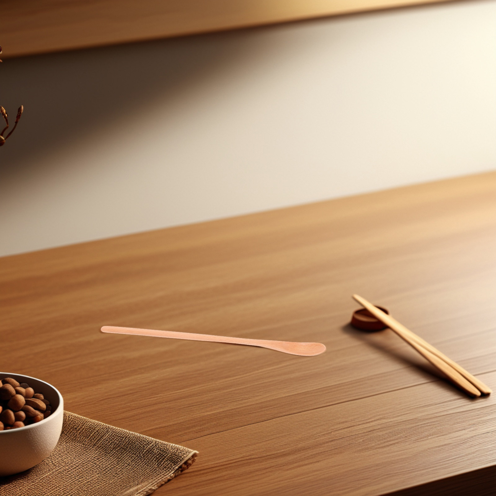 Tea Coffee Utensils - 2Pcs Long Handle Wooden Honey Spoon