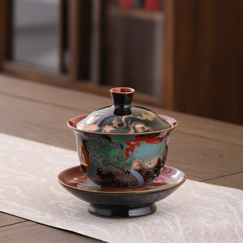 Gongfu Tea Set - Creative Retro Ceramic Gaiwan Set Tea