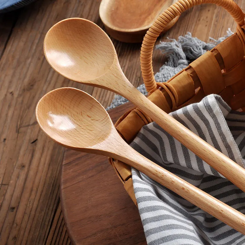 Tea Coffee Utensils - 1pcs Wooden Spoon Tableware Kitchen Cooking