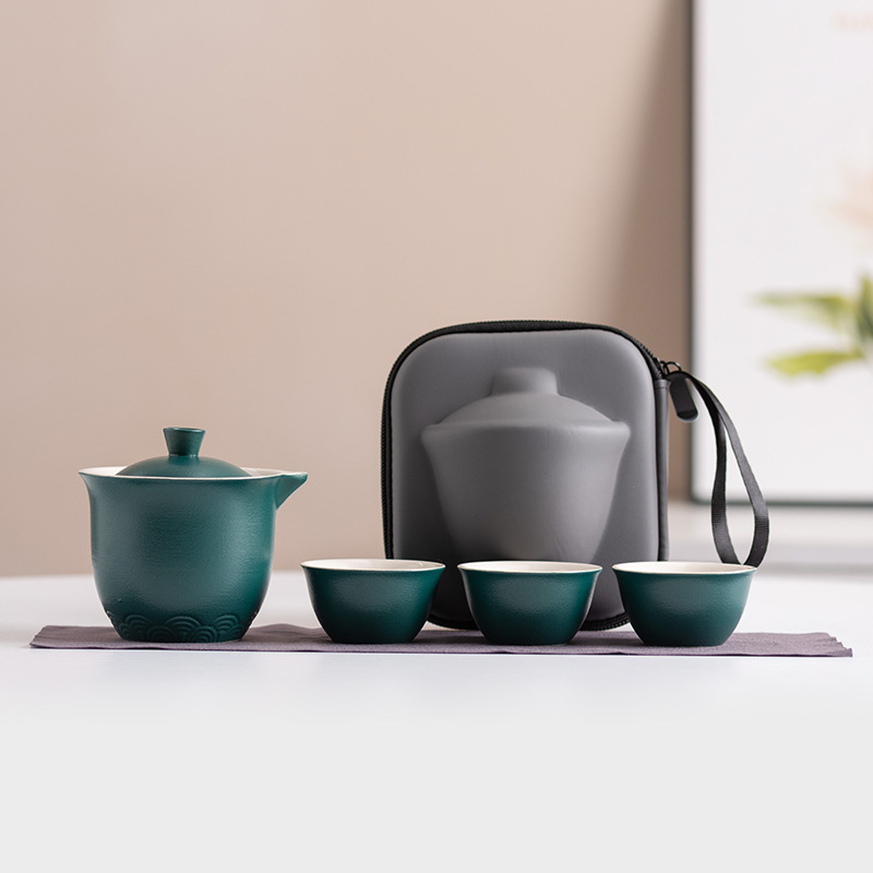 Gongfu Tea Set - Ceramic Portable Travel Tea Set Complete