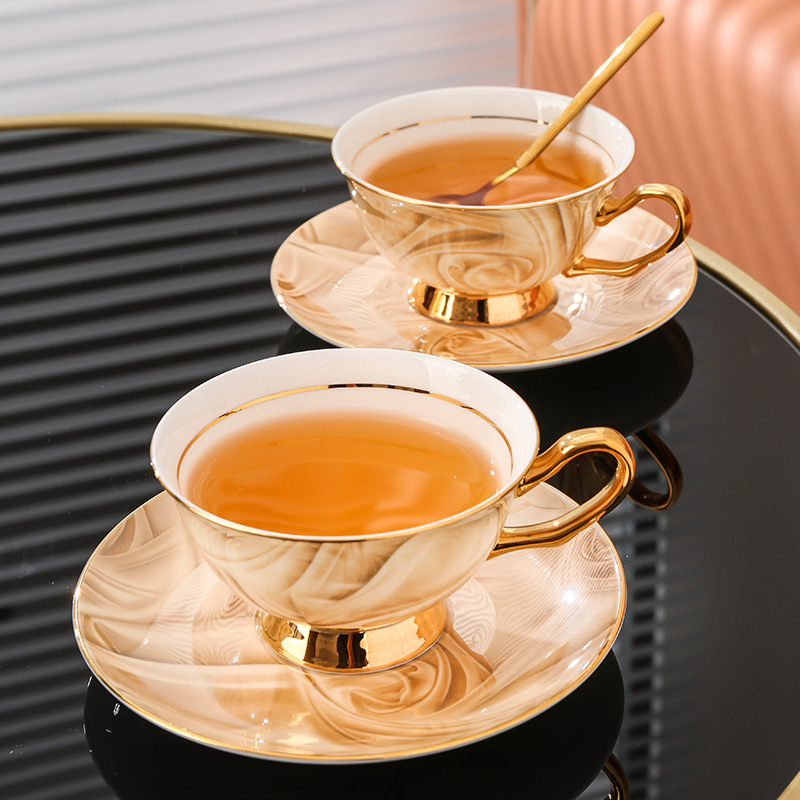 Coffee Tea Gift Set - Exquisite Souvenir Bone China Coffee Cup