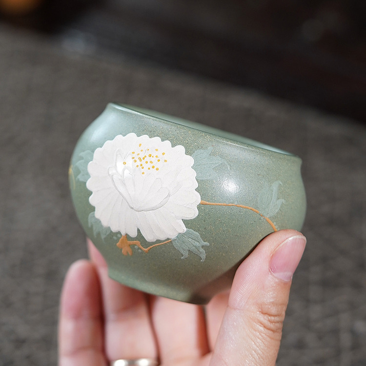 Yixing Zisha Handmade Peony Ar - Gongfu Tea Set recension och pris