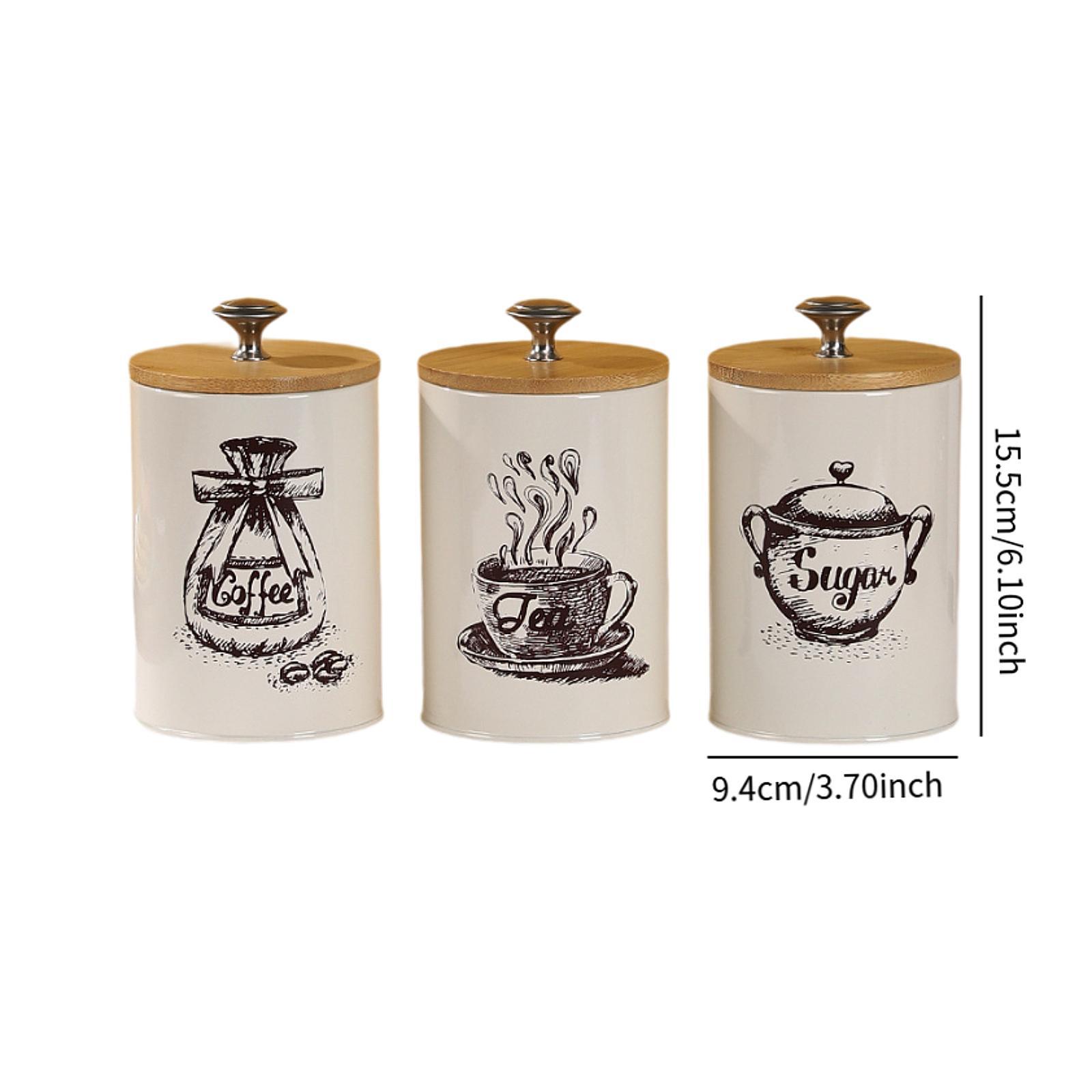 Farmhouse Coffee Tea Sugar Can - Coffee Tea And Sugar Canister Set recension och pris
