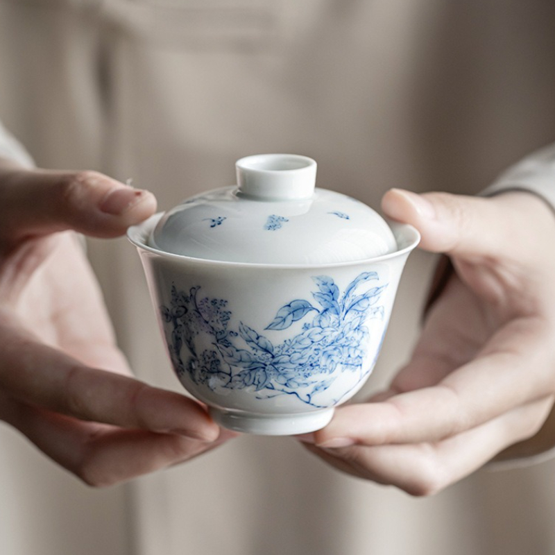 Antique Blue White Porcelain G - Gongfu Tea Set recension och pris