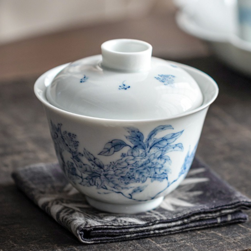 Antique Blue White Porcelain G - Gongfu Tea Set recension och pris