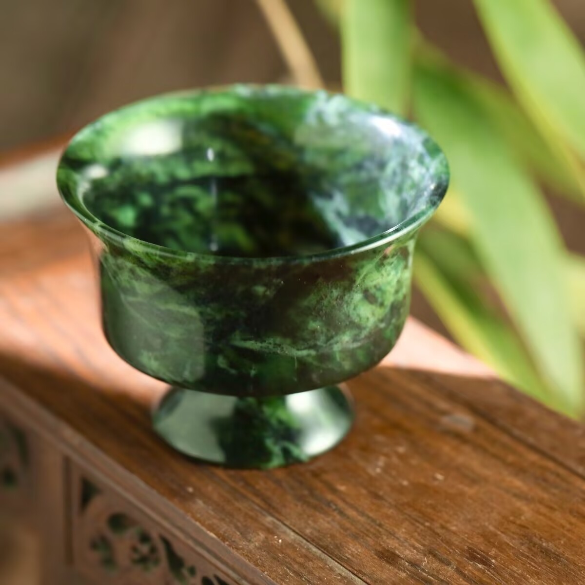 Natural Green Jade Teacup Ston - Gongfu Tea Set recension och pris