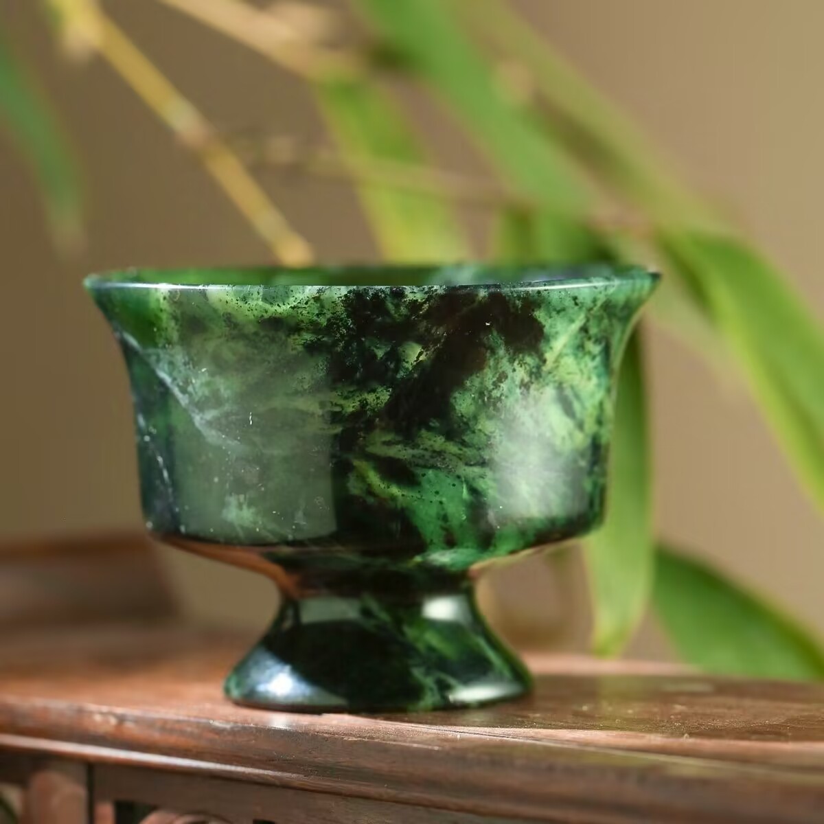 Natural Green Jade Teacup Ston - Gongfu Tea Set recension och pris