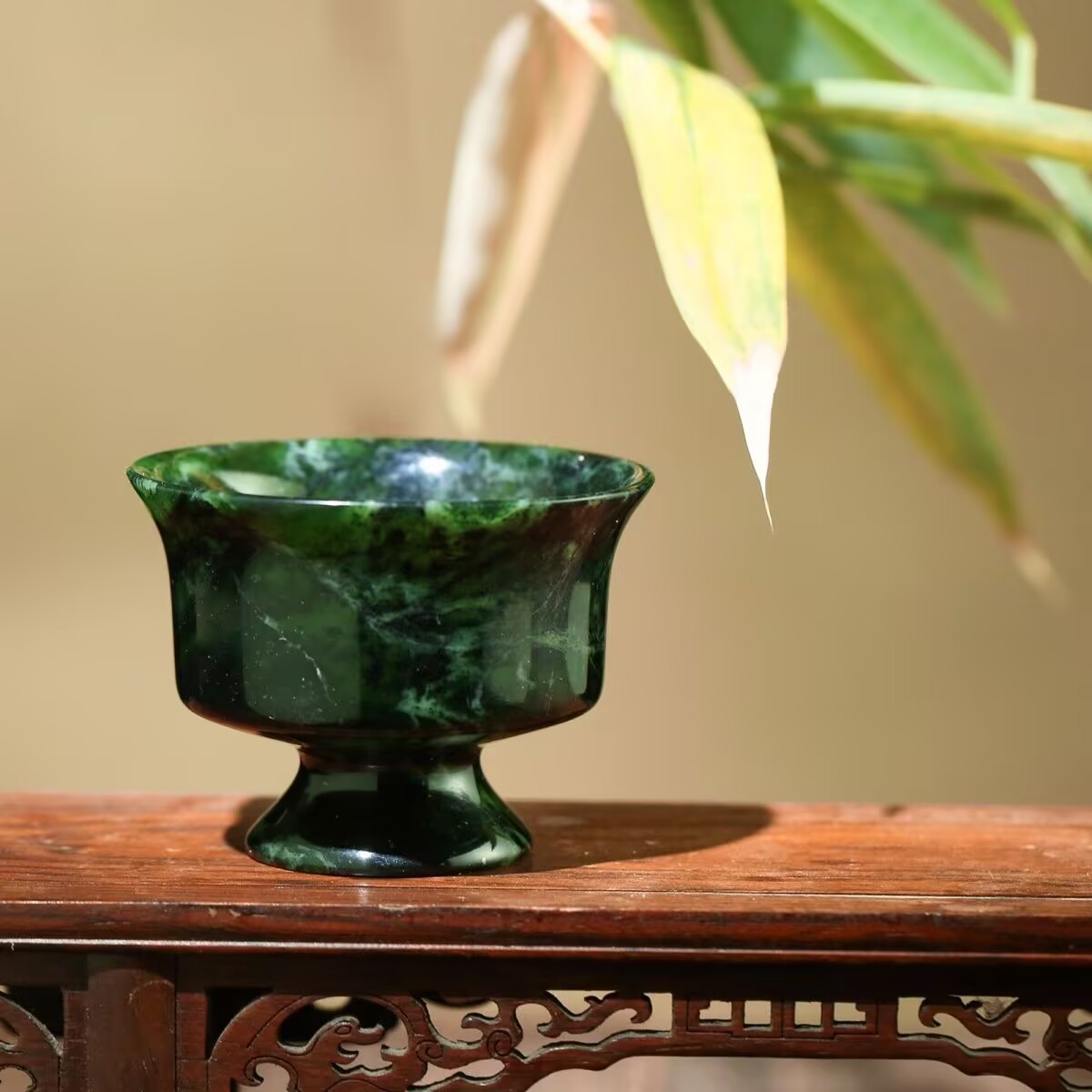 Natural Green Jade Teacup Ston - Gongfu Tea Set recension och pris