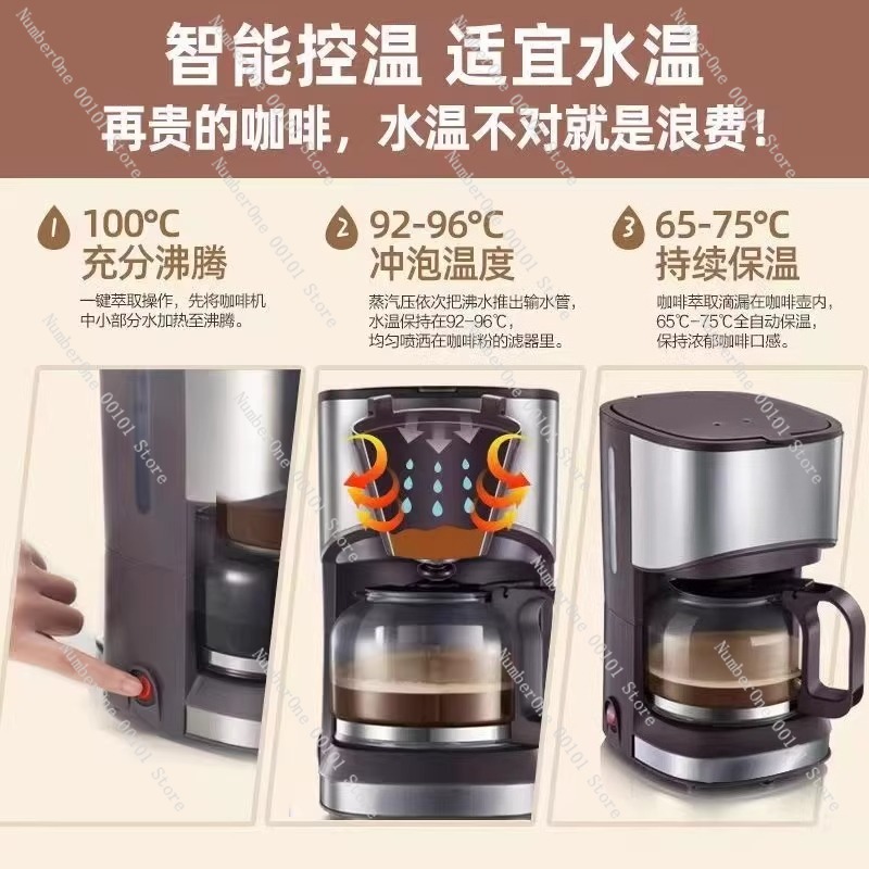 Compact Home Drip Coffee Maker - Coffee Tea Maker Combo recension och pris