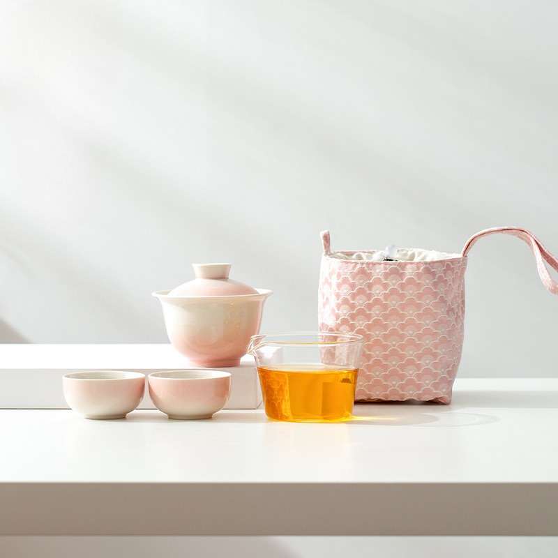 Gradient Ash Glaze Ceramic Tea - Gongfu Tea Set recension och pris