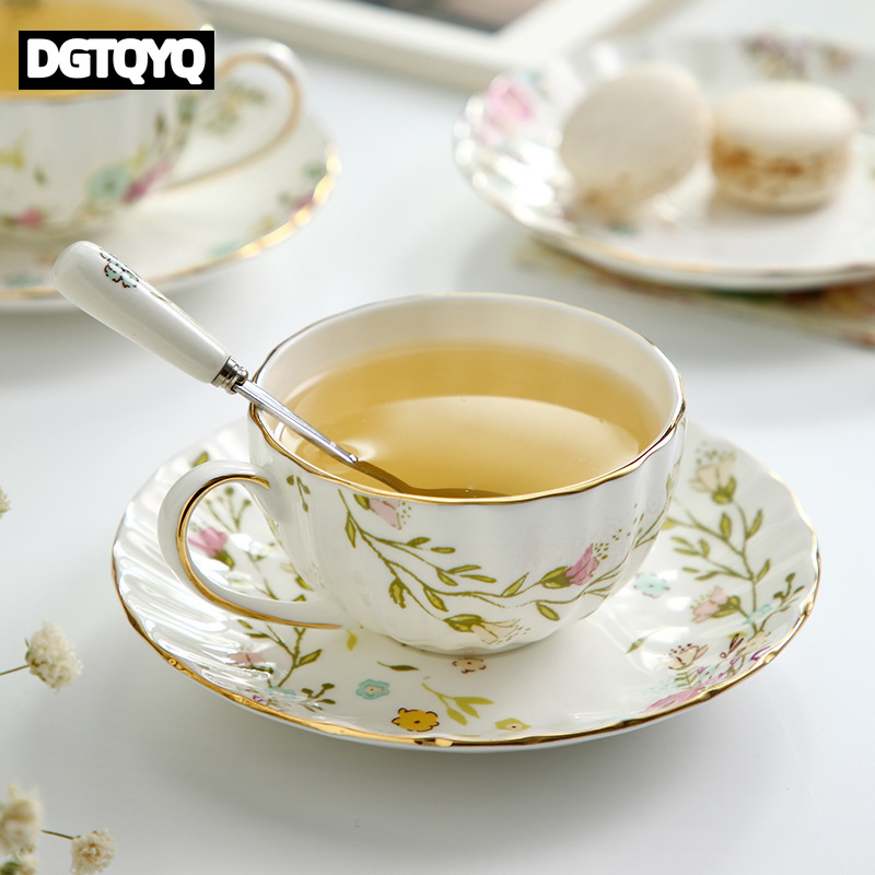 2Pcs Vintage Floral Ceramic Co - Espresso Cup Saucer recension och pris