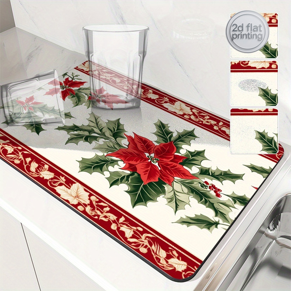 1pc Christmas Poinsettia Holly - Tea Coffee Utensils recension och pris