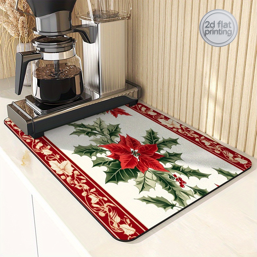 1pc Christmas Poinsettia Holly - Tea Coffee Utensils recension och pris