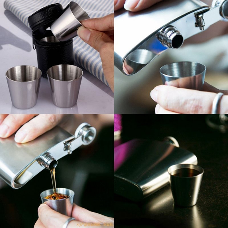 4/6Pcs Stainless Steel Cups Mi - Coffee Tea And Sugar Canister Set recension och pris