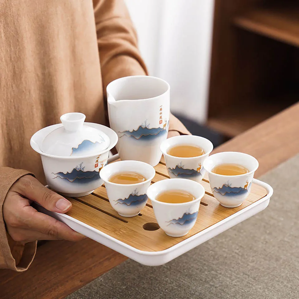 Ceramic Chinese Kung Fu Tea Se - Gongfu Tea Set recension och pris