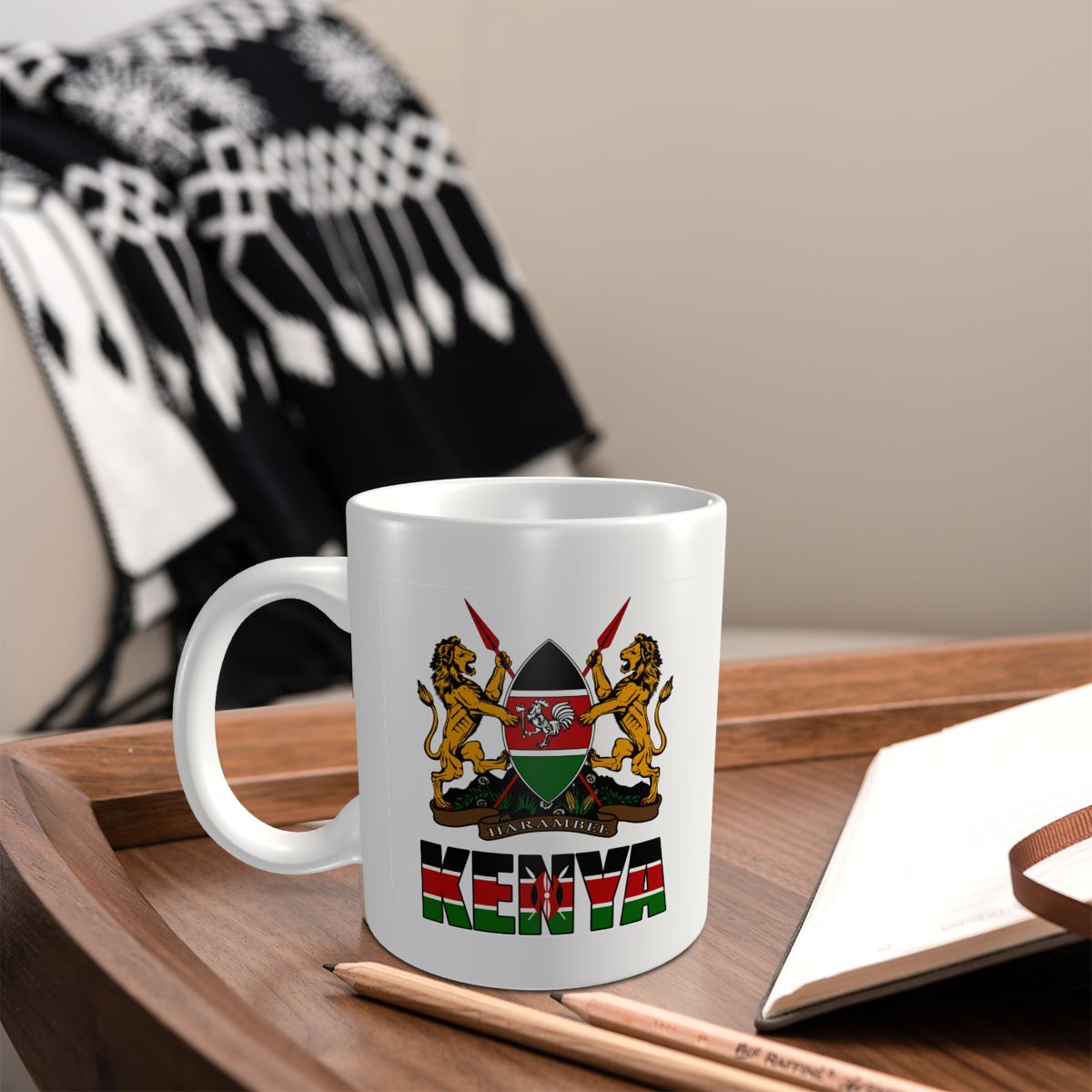 Mark Cup Mug Kenya Letter Flag - Coffee Tea Kenya recension och pris