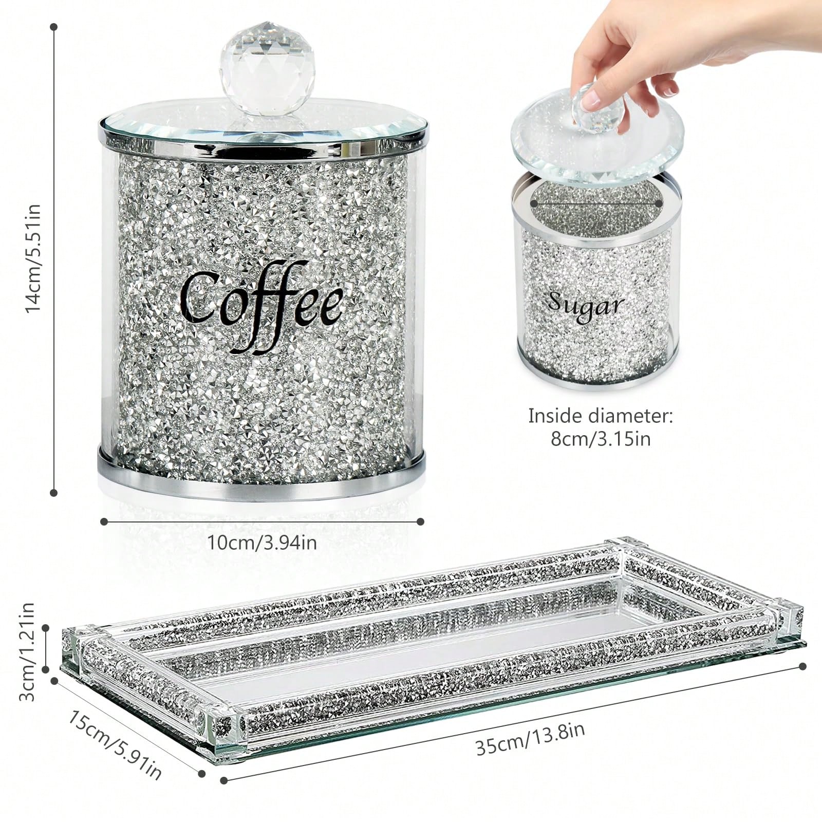 Coffee Sugar Tea Canister Set  - Coffee Tea Gift Set recension och pris