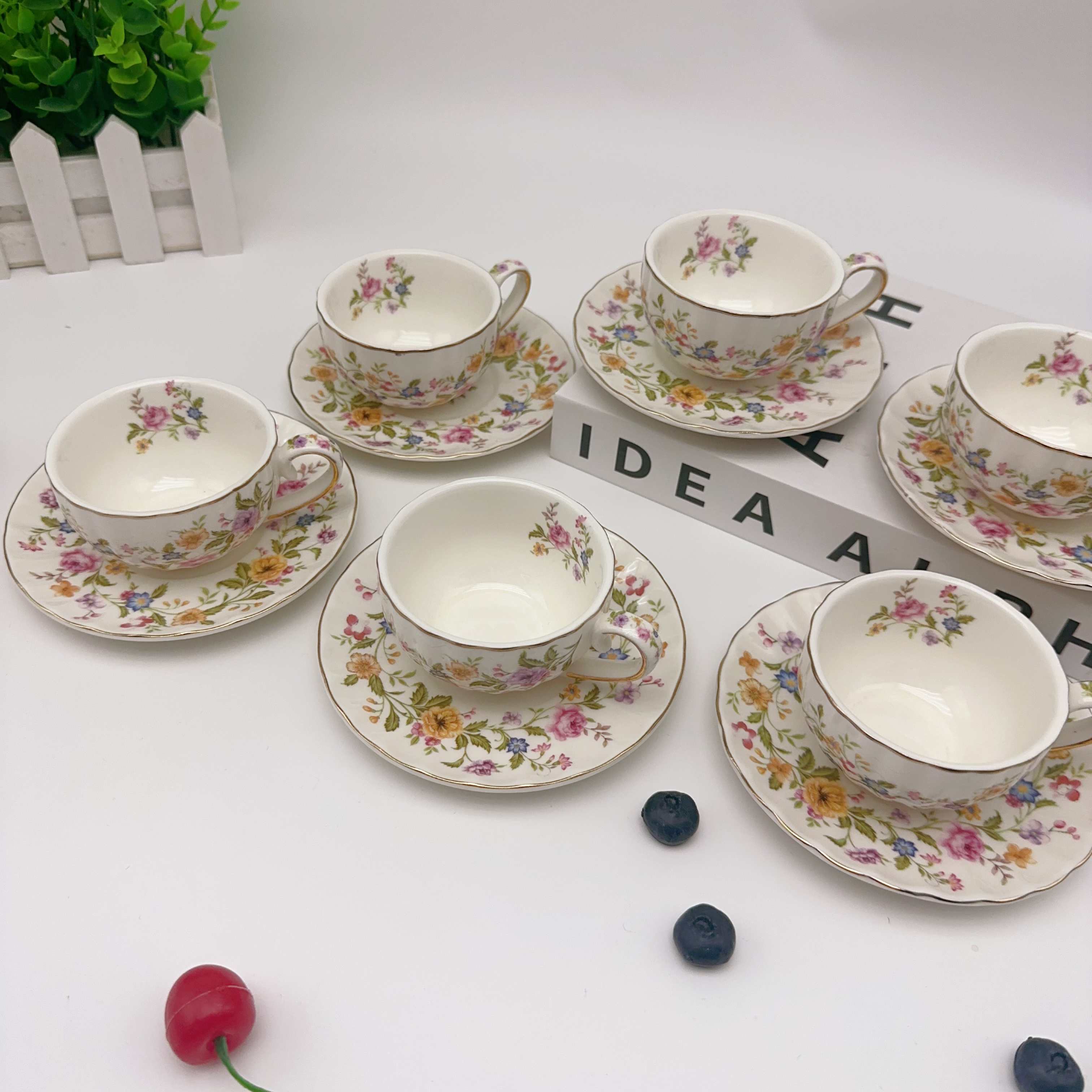 European style floral afternoo - Espresso Cup Saucer recension och pris