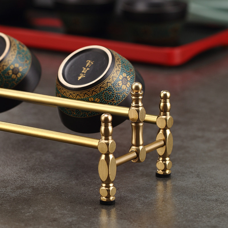 Minimalist Brass Teacup Holder - Gongfu Tea Set recension och pris