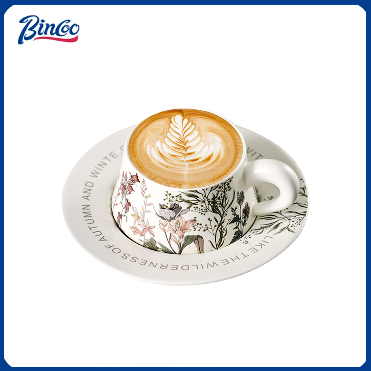 BINCOO 260ml Ceramic Coffee Cu - Espresso Cup Saucer recension och pris