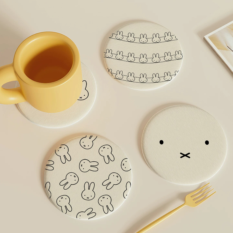 Miffy Kawaii Anime Coasters Cu - Good Coffee Tea recension och pris