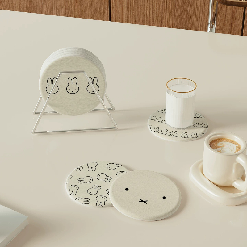 Miffy Kawaii Anime Coasters Cu - Good Coffee Tea recension och pris