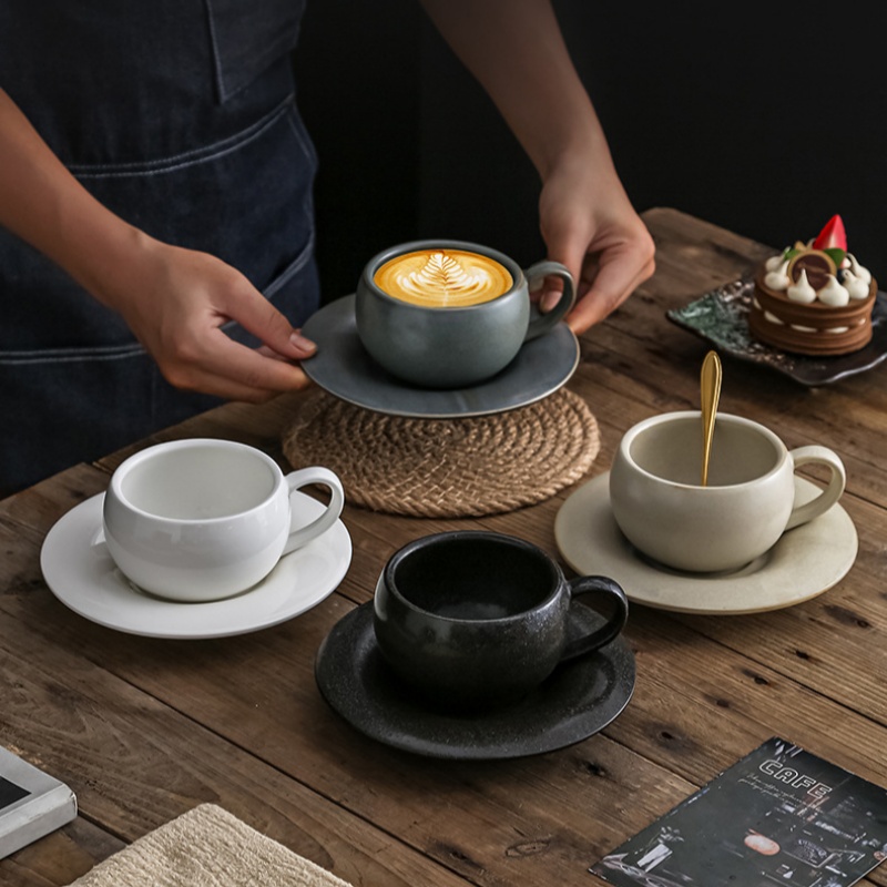 280ML Vintage Ceramic Coffee M - Espresso Cup Saucer recension och pris