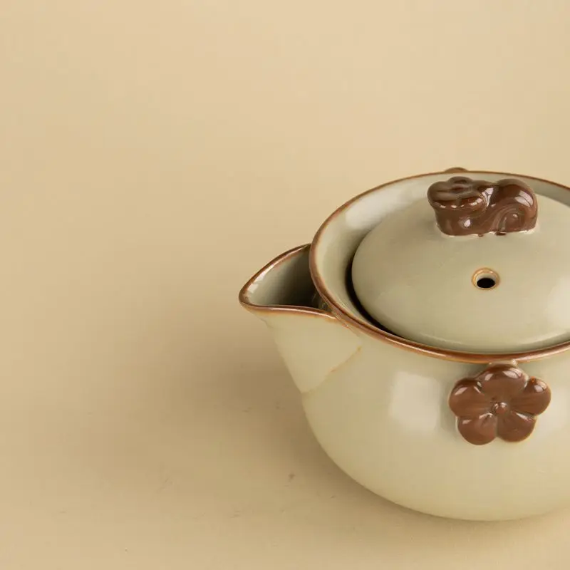 Ru Kiln Tea Set Two-Color Hand - Gongfu Tea Set recension och pris