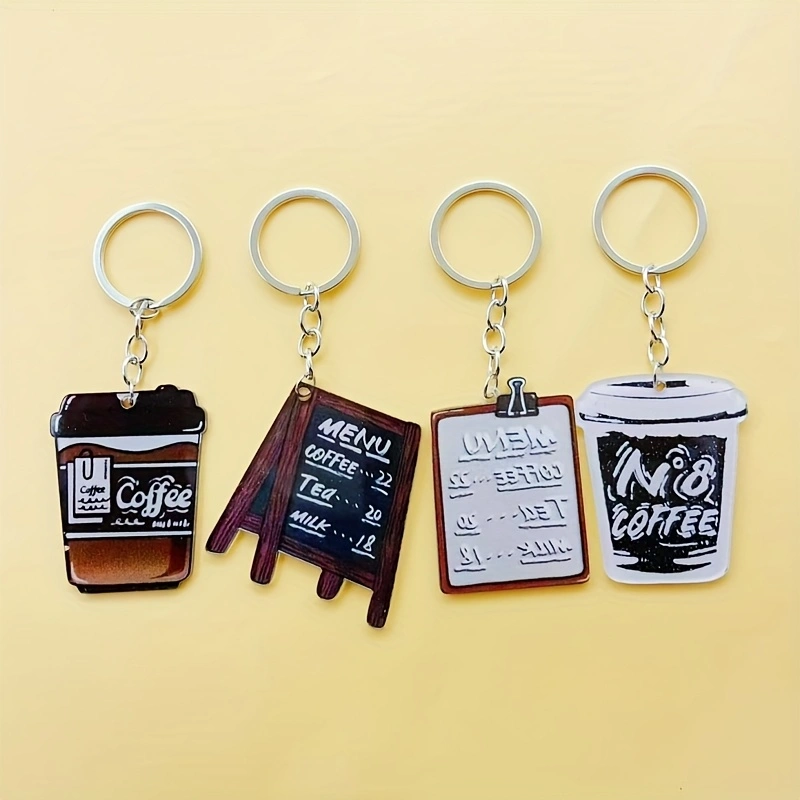 8pcs acrylic coffee cup keycha - Coffee&Tea House Opinie recension och pris
