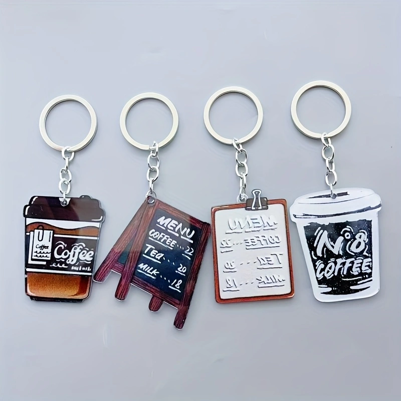 8pcs acrylic coffee cup keycha - Coffee&Tea House Opinie recension och pris